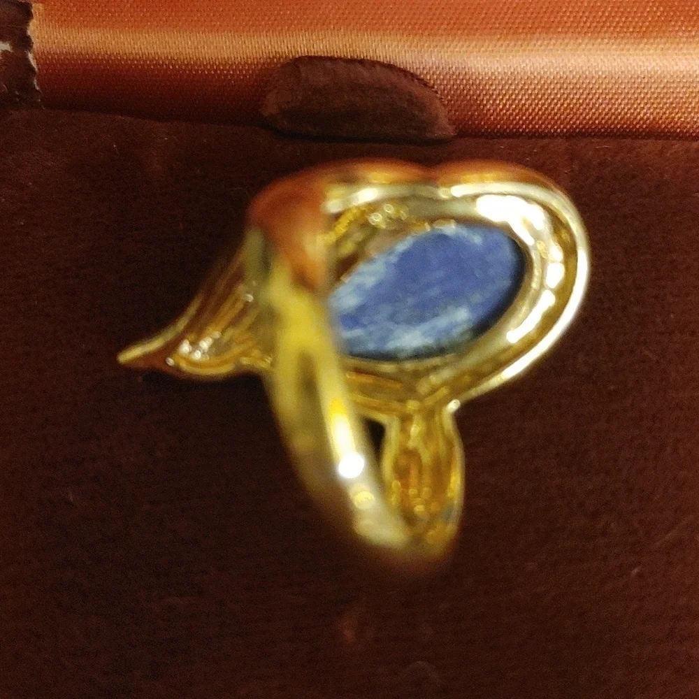 Lapis Lazuli 925 Gold Vermeil BBJ Size 8.25